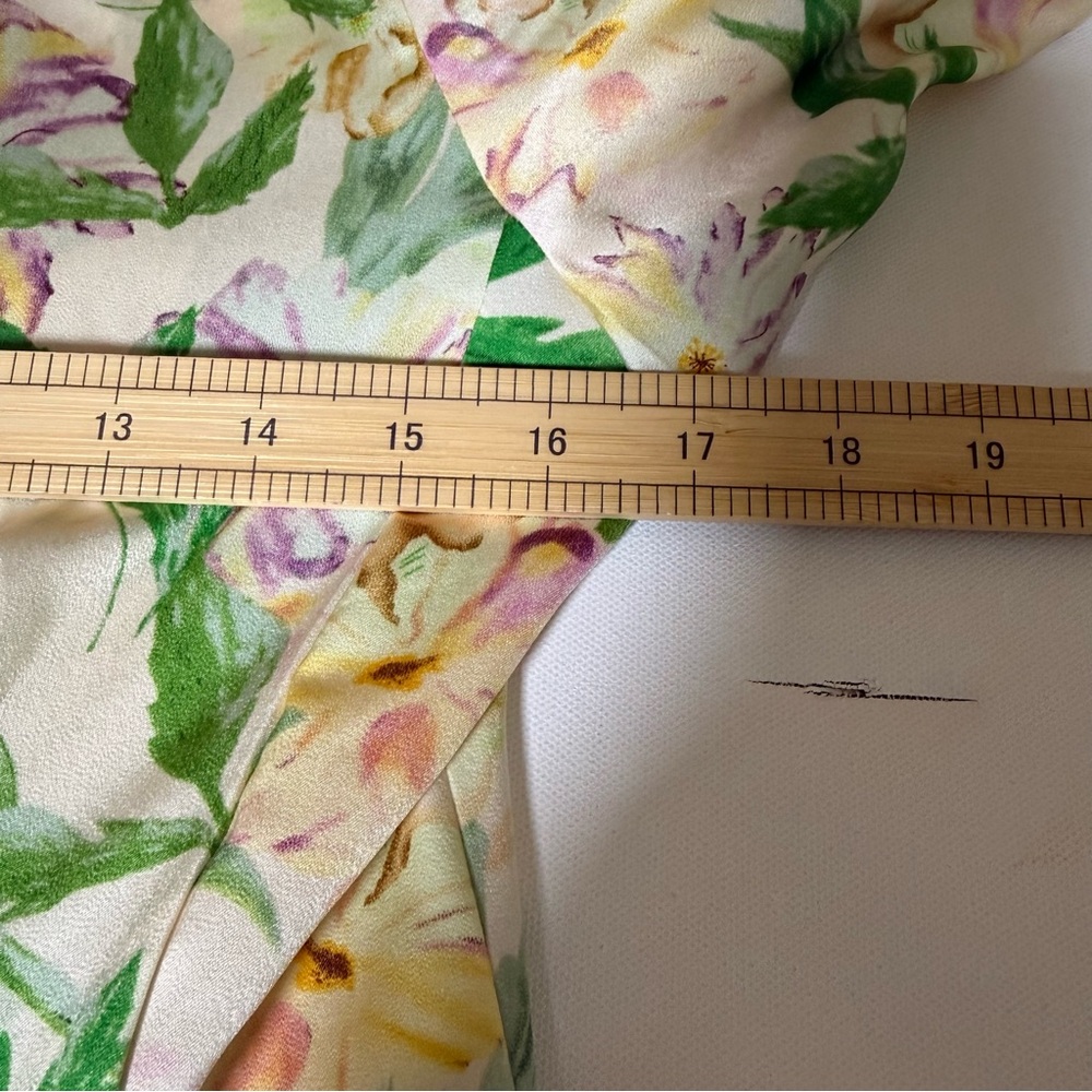 Melloday Cottagecore Floral Midi Dress XS Puff Sleeve Romantic Garden Prairie - Picture 9 of 10